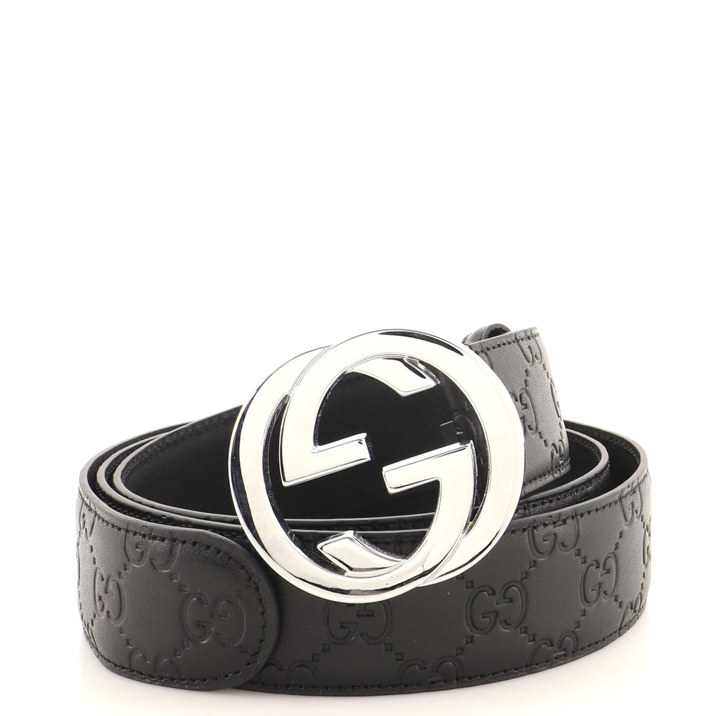 Interlocking G Belt Guccissima Leather Wide 105