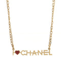 I Love Chanel Necklace Metal with Resin