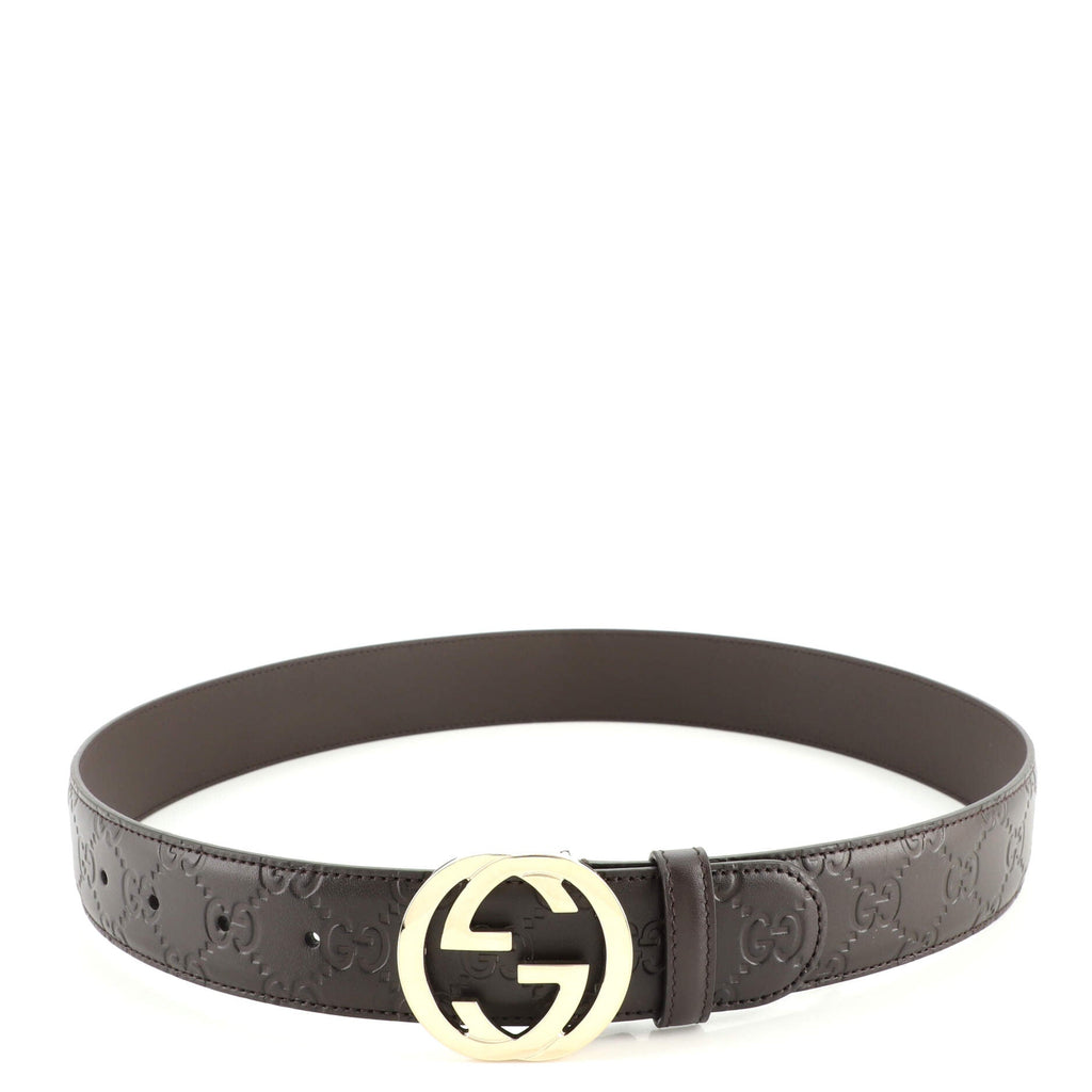 Interlocking G Belt Guccissima Leather Wide 80