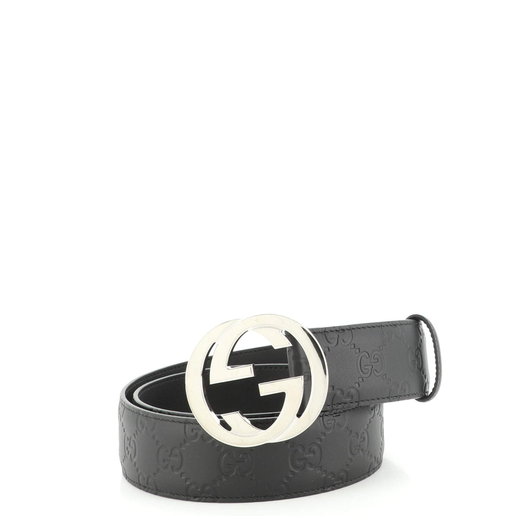 Interlocking G Belt Guccissima Leather Wide 80
