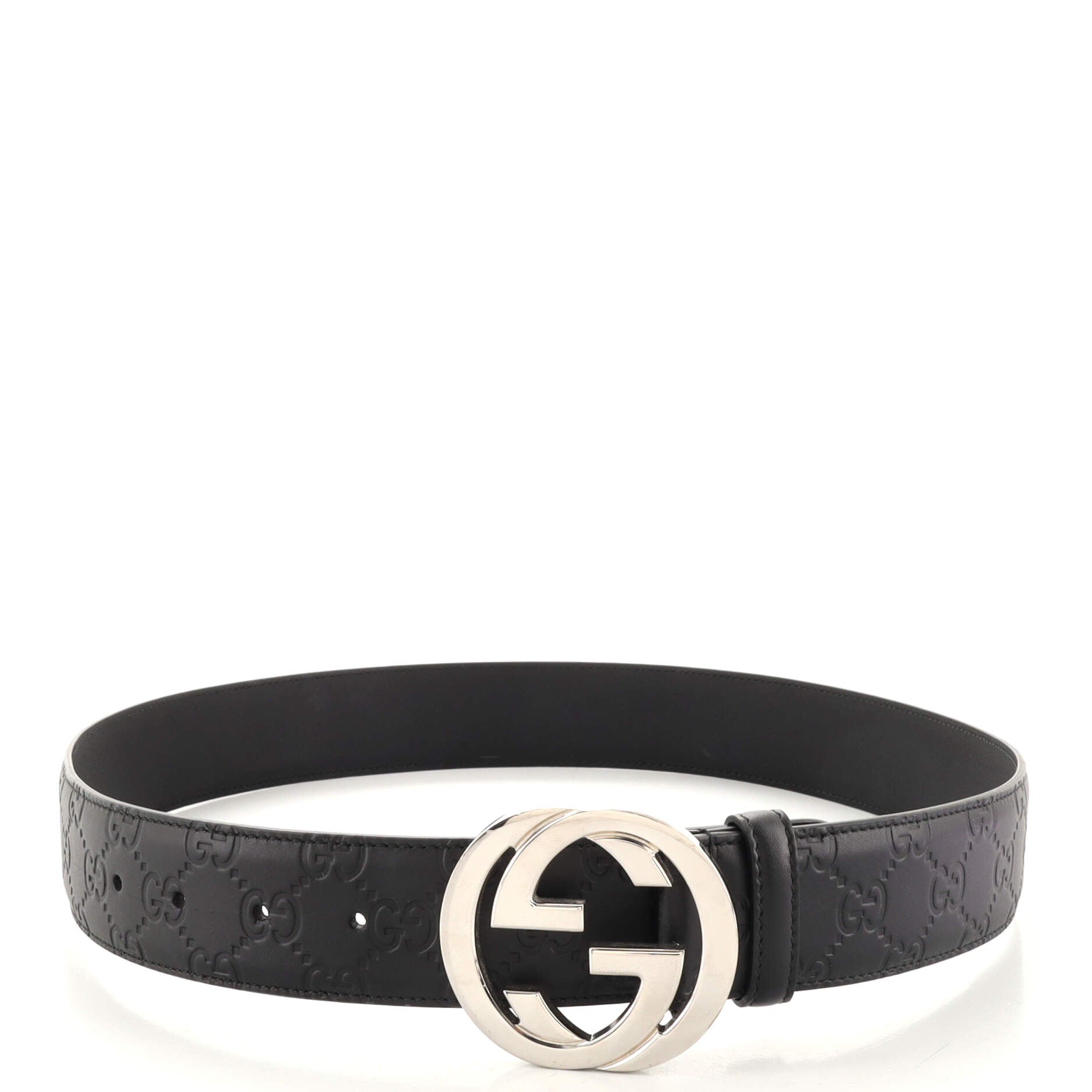 Interlocking G Belt Guccissima Leather Wide 85