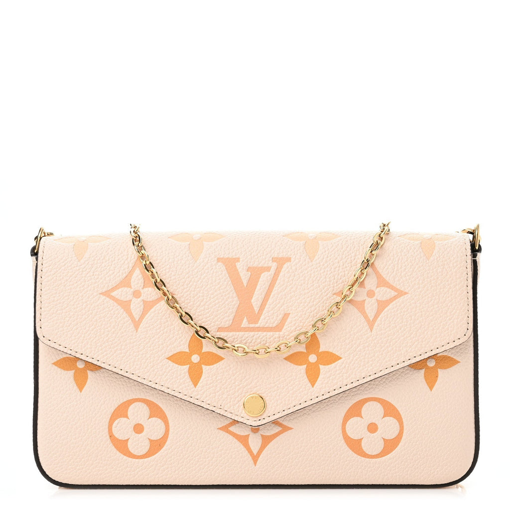 Louis Vuitton Félicie Pochette Chain Wallet - Cream Saffron