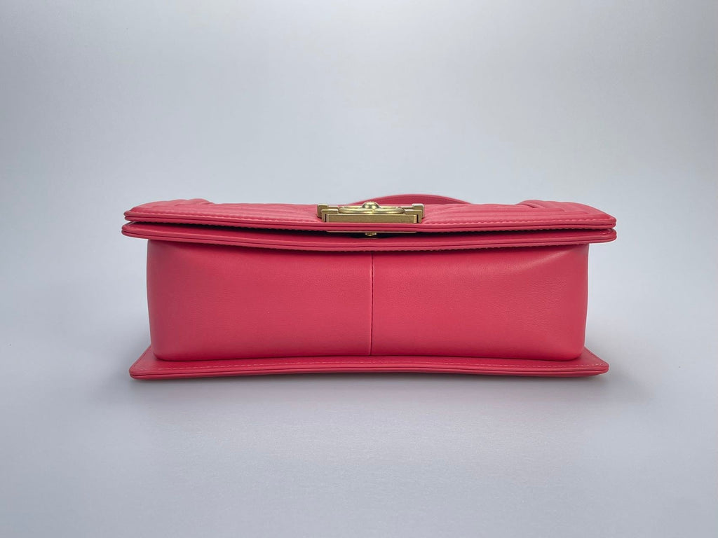Chanel Medium Le boy Bag in Hot Pink with Gold Hardware
