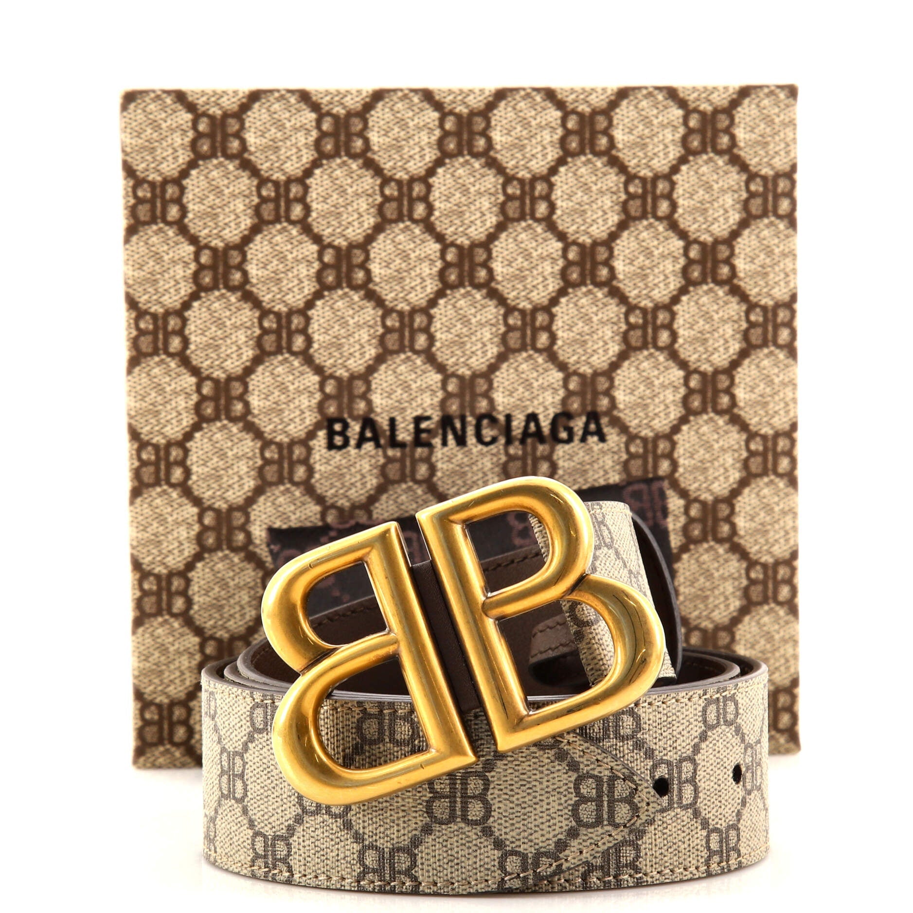 x Gucci The Hacker Project BB Belt BB Coated Canvas Wide 75