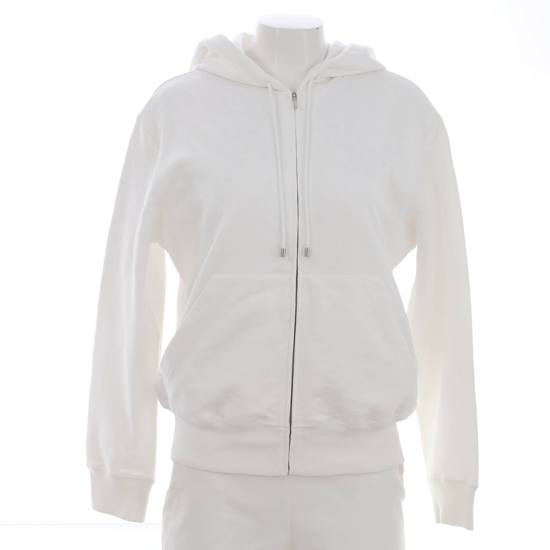 Women's Coco Chanel Zip Up Hoodie Embellished Cotton