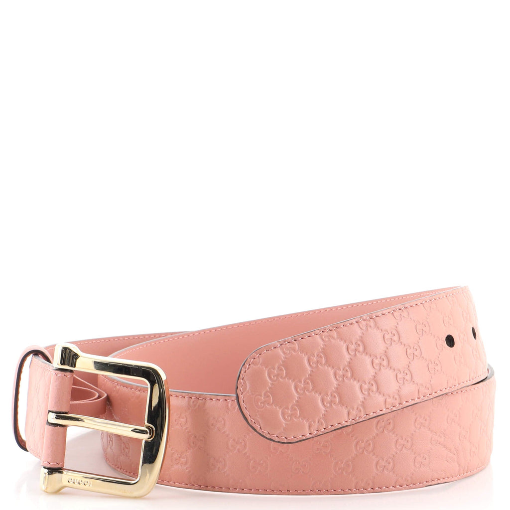 Buckle Belt (Outlet) Microguccissima Leather Wide 100