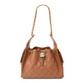 Caviar Quilted Small Chanel 25 Handbag Brown