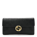 Guccissima Signature Icon Continental Wallet Black