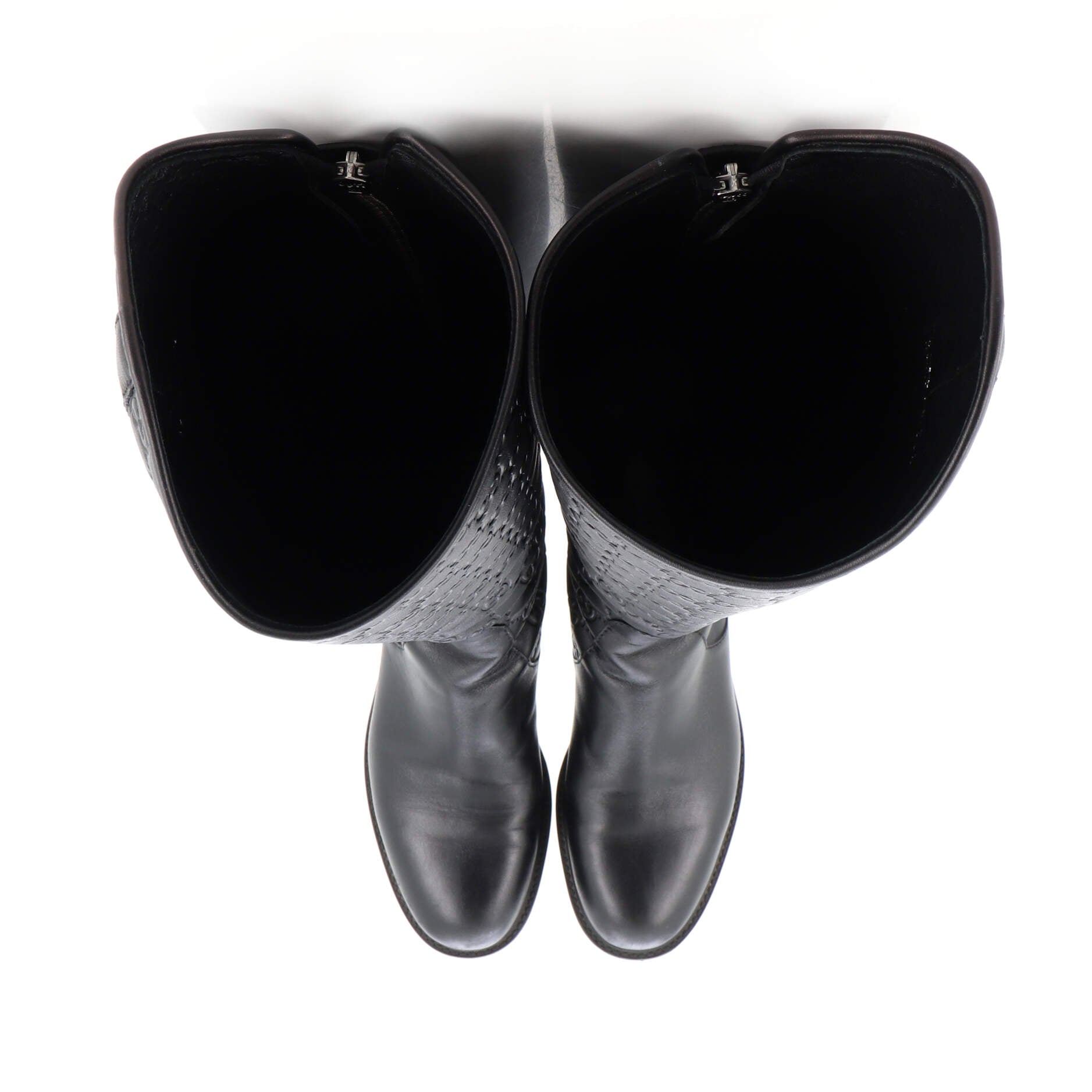 Women's Maude Knee High Riding Boots Guccissima Leather