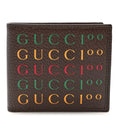 Textured Dollar Calfskin Gucci 100 Centennial Music Wallet New Acero New Shamarock Crop Hibiscus Red