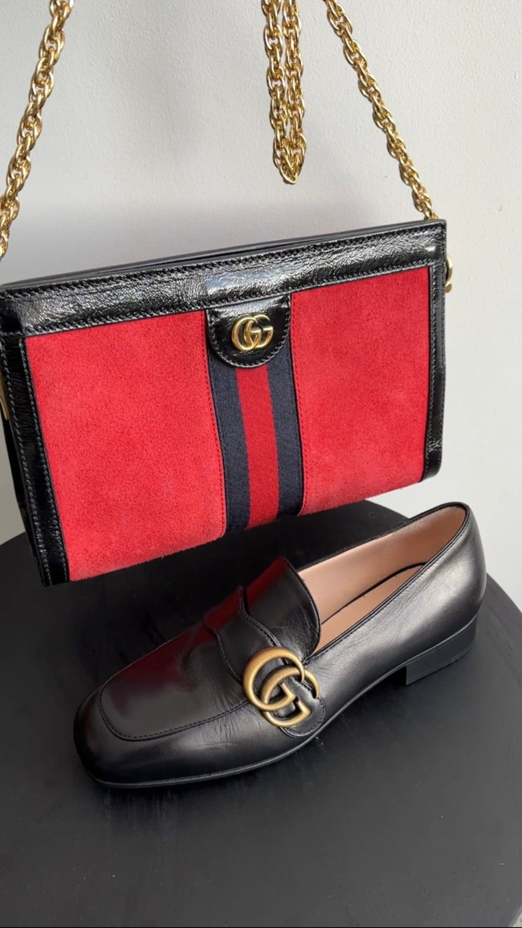 Gucci Marmont Black Leather Loafer - 34.5