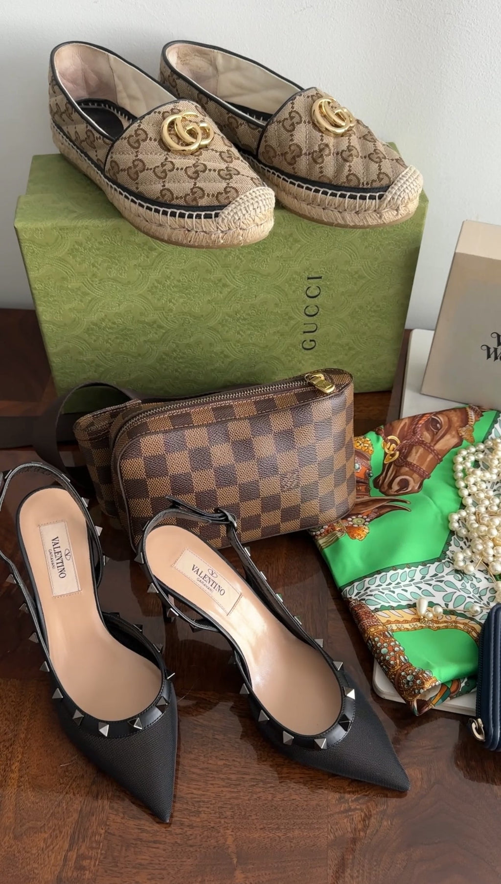 Gucci Brown Monogram Canvas GG Flat Espadrilles - 35.5 / 5