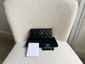 Chanel Black Caviar Flap Wallet with gold Hardware