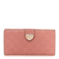 Guccissima Heart Continental Wallet Mauve