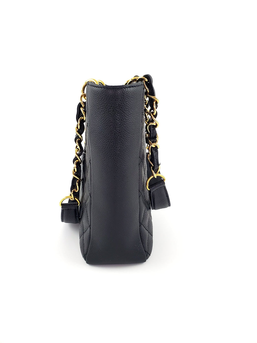CHANEL Black Caviar Petit 2011 Quilted Shopping PST Tote