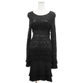 Chanel Black Frill Dress P63292