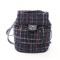 Chanel Coco Mark Fabric Leather Backpack