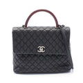 Chanel Matelasse Coco Handle Caviar Skin Exotic Leather Handbag