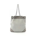 Chanel Canvas Exotic Leather Shoulder Bag