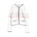 Chanel Coco Mark Button Cotton Nylon Knit igan