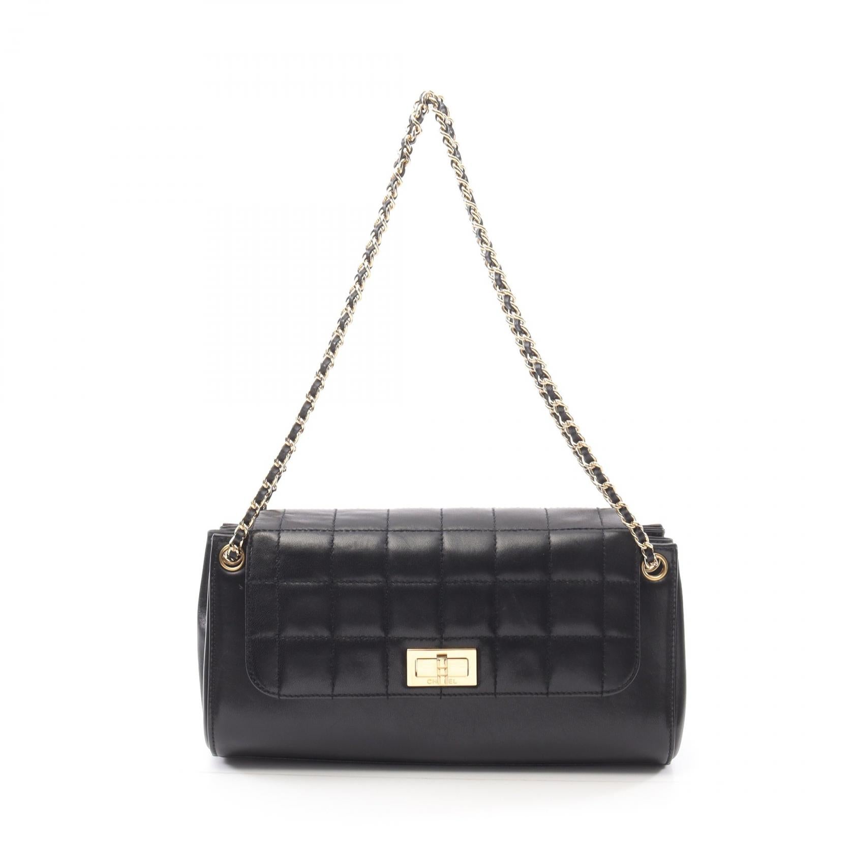 Chanel 2.55 Choco Bar Lambskin Shoulder Bag