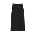 Chanel Coco Mark Embroidery Wool Silk Skirt