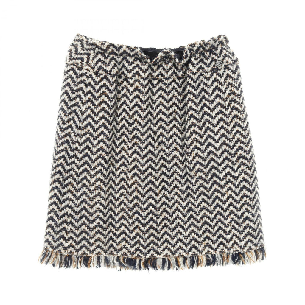 Chanel Coco Mark Wool Nylon Skirt