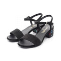 Chanel Rhinestone Logo Suede Sandals