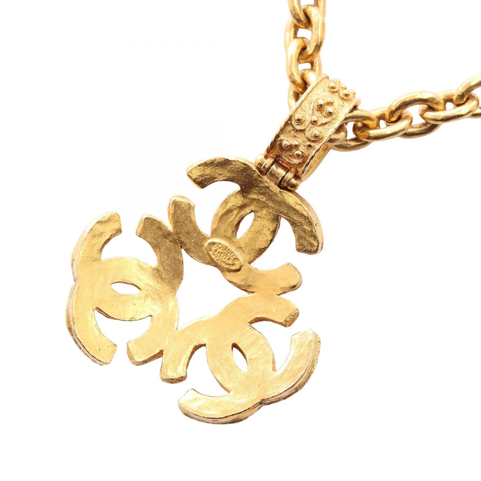 Chanel Triple Coco Mark Necklace