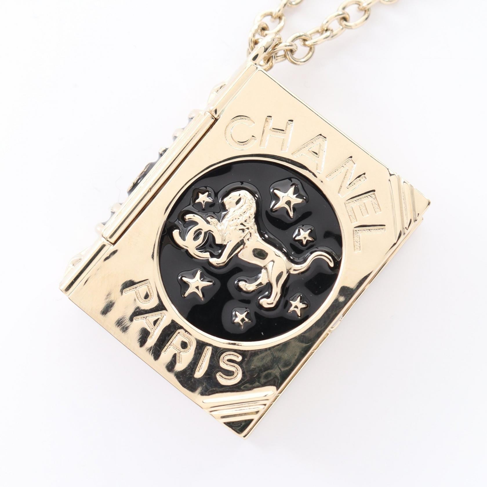 Chanel Coco Mark Book Motif Necklace