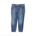 Chanel Tweed Trim Cotton Denim Pants