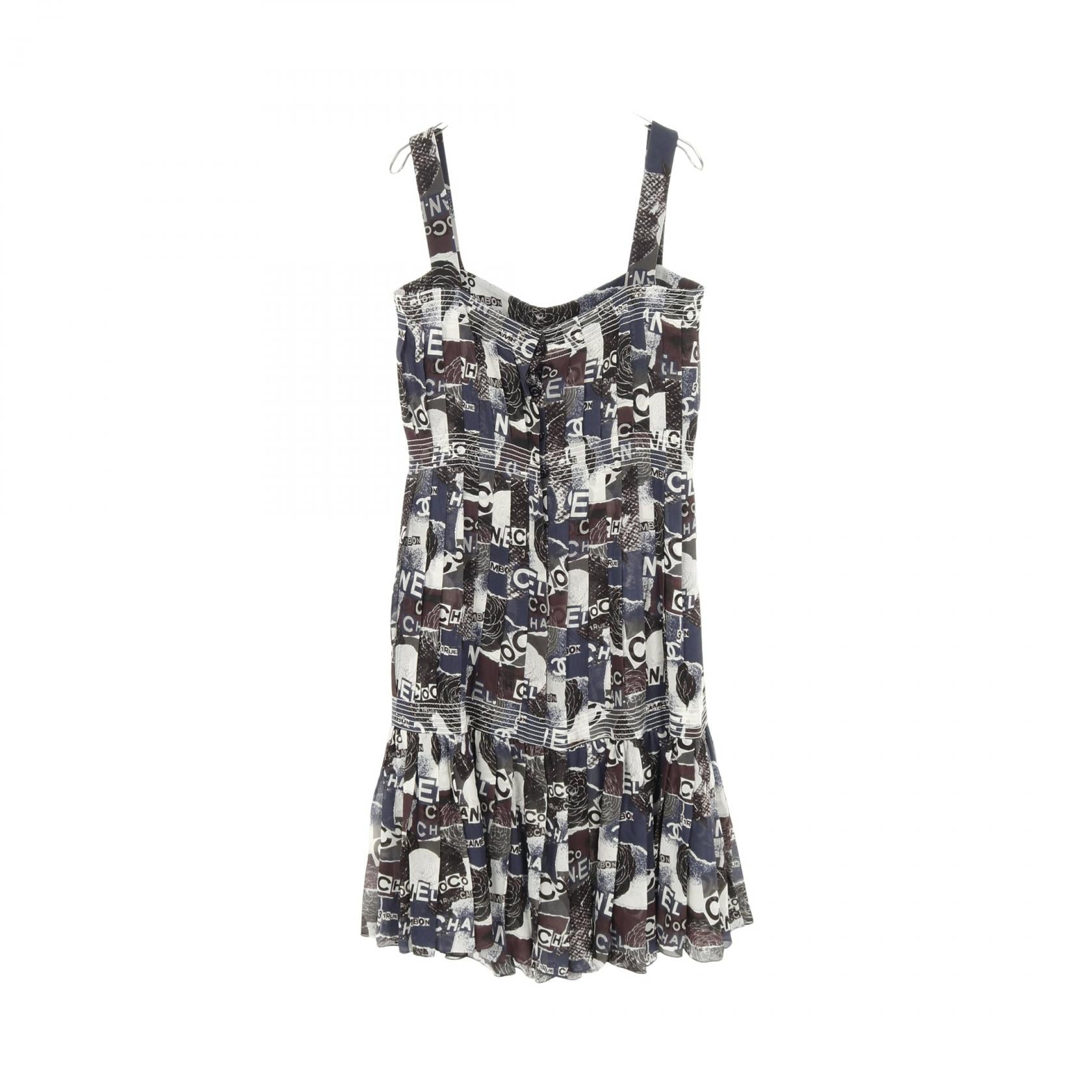 Chanel Coco Mark Camellia Silk Dress