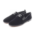 Chanel Coco Mark Fabric Slip-on Shoes