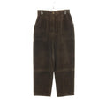 Chanel Coco Mark Button Corduroy Cotton Wool Pants
