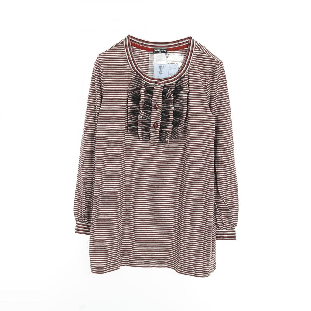 Chanel Coco Mark Button Cotton Top