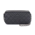 Chanel W Zip Grained Calfskin Shoulder Bag