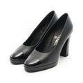 Chanel Coco Mark Leather Patent Leather Pumps