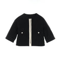Chanel No Collar Jacket Nylon Cotton Outerwear