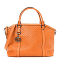 Microguccissima Medium GG Charm Dome Satchel Orange