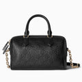 Gucci GG Emblem Small Boston Top Handle Bag – Black