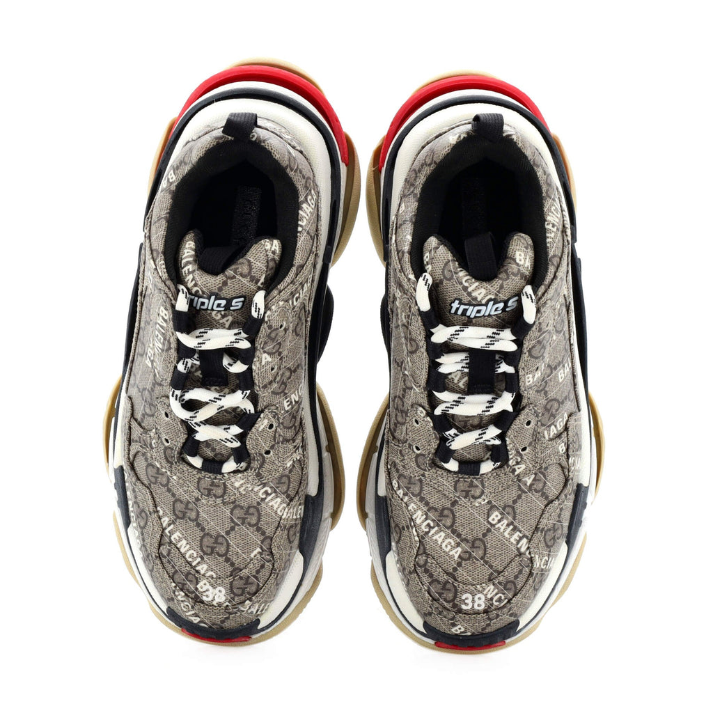 x Gucci The Hacker Project Women's Triple S Sneakers GG Coated Canvas