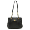 Chanel Supermodel Caviar Skin Chain Shoulder Tote Bag
