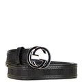Gucci Interlocking G GG Canvas Leather Belt