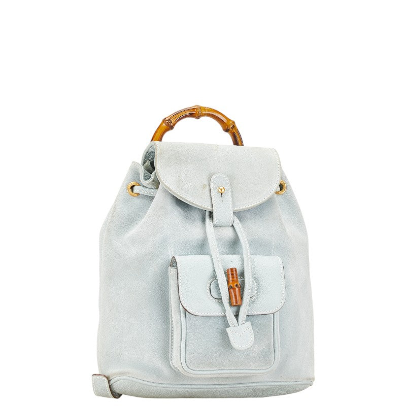 Gucci Bamboo Suede Leather Backpack