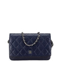 Chanel Coco Mark Matelasse Caviar Skin Wallet on Chain