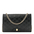 Guccissima Signature Bowy Chain Wallet Black