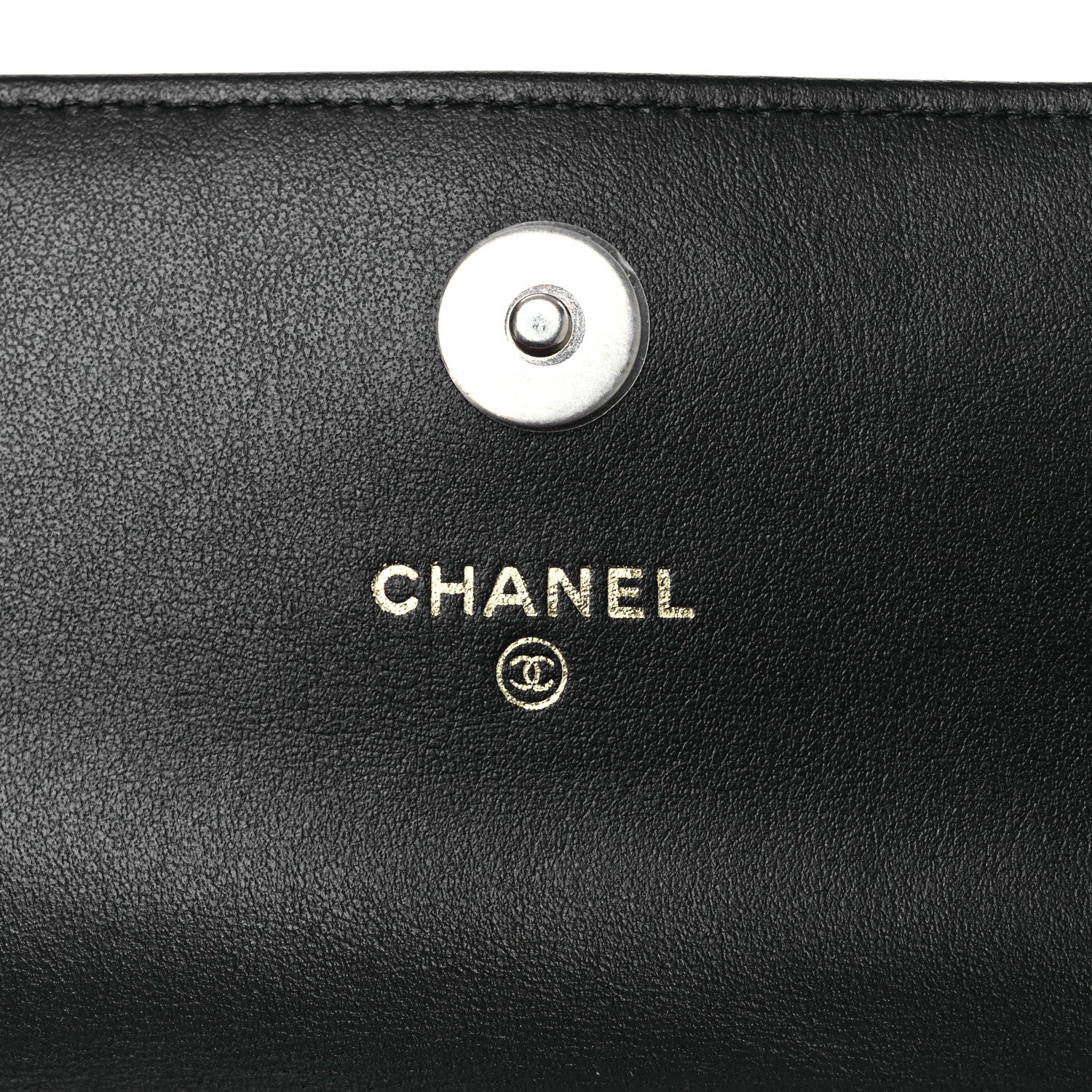 Lambskin Quilted Chanel 19 Flap Clutch Black