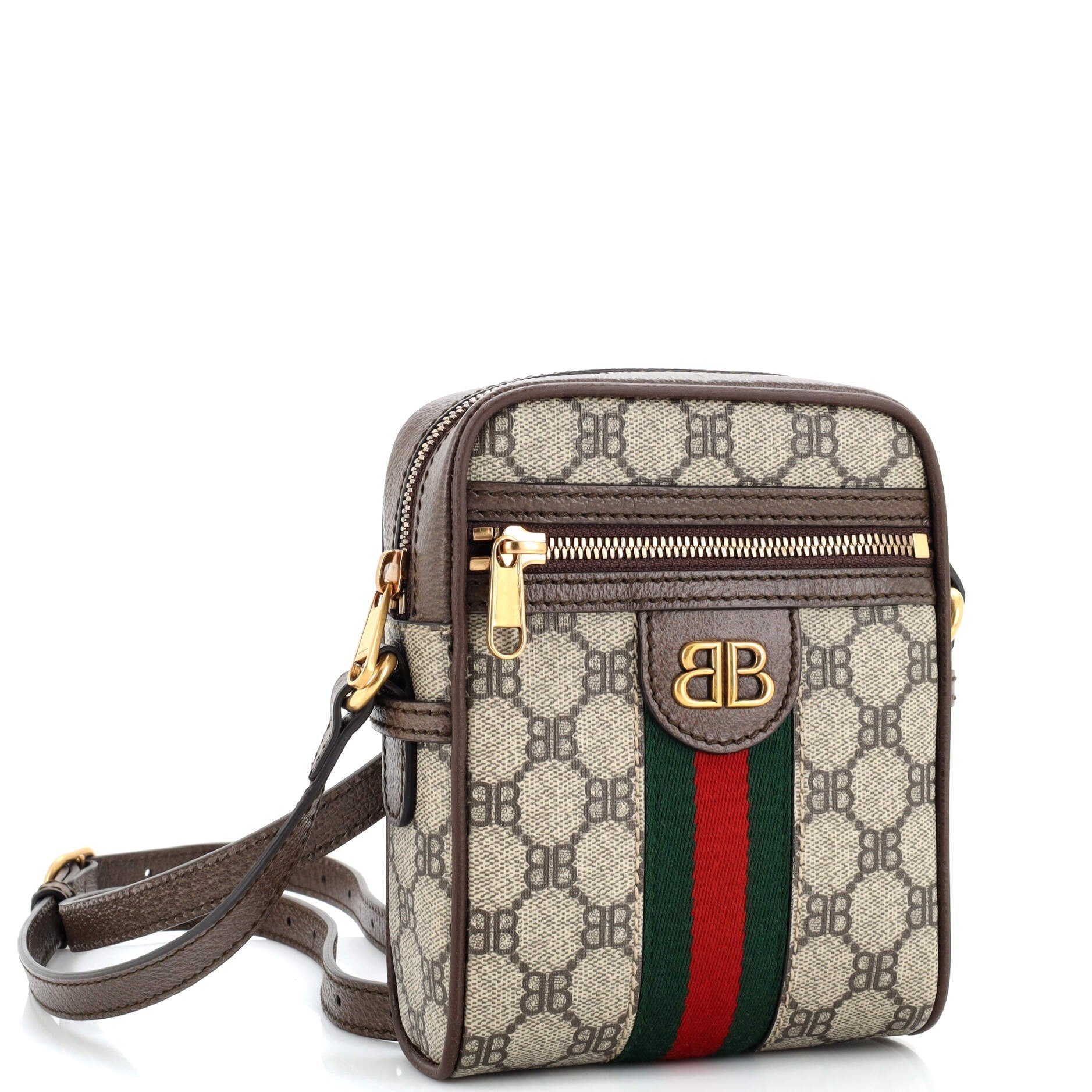 x Gucci The Hacker Project Zip Messenger Bag BB Coated Canvas Mini
