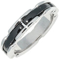 Chanel K18WG Black Ceramic J12 Ultra Collection Ring J3092