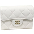 Chanel Grained Shiny Calfskin Classic Small Flap Wallet AP0230